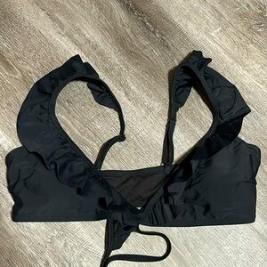 Black bikini flare top